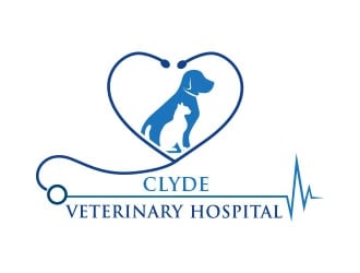 Clyde Veterinary Hospital logo design by Vincent Leoncito