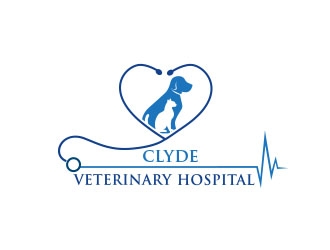 Clyde Veterinary Hospital logo design by Vincent Leoncito