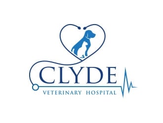 Clyde Veterinary Hospital logo design by Vincent Leoncito