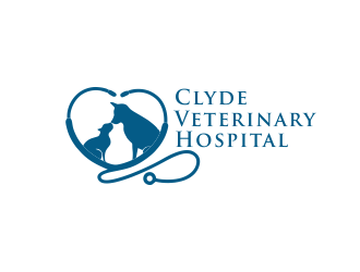 Clyde Veterinary Hospital logo design by afra_art