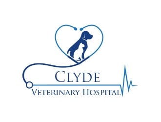 Clyde Veterinary Hospital logo design by Vincent Leoncito