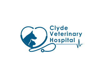 Clyde Veterinary Hospital logo design by afra_art