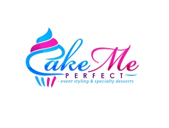 Cake Me Perfect - event styling & specialty desserts logo design by fantastic4