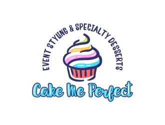 Cake Me Perfect - event styling & specialty desserts logo design by BaneVujkov