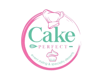 Cake Me Perfect - event styling & specialty desserts logo design by Upoops