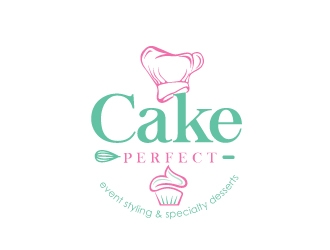 Cake Me Perfect - event styling & specialty desserts logo design by Upoops