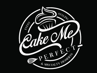 Cake Me Perfect - event styling & specialty desserts logo design by Upoops