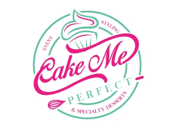 Cake Me Perfect - event styling & specialty desserts logo design by Upoops