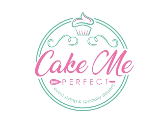 Cake Me Perfect - event styling & specialty desserts logo design by Upoops