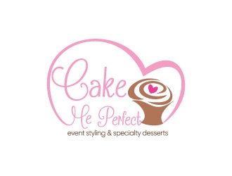 Cake Me Perfect - event styling & specialty desserts logo design by colorthought