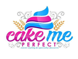 Cake Me Perfect - event styling & specialty desserts logo design by fantastic4