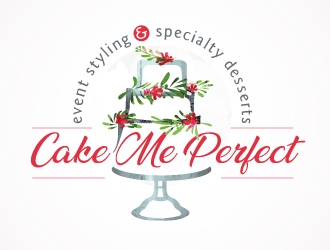 Cake Me Perfect - event styling & specialty desserts logo design by Aadisign