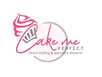 Cake Me Perfect - event styling & specialty desserts logo design by fantastic4