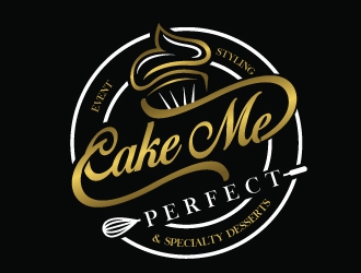 Cake Me Perfect - event styling & specialty desserts logo design by Upoops