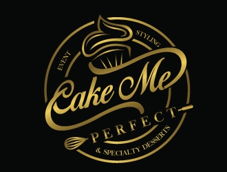 Cake Me Perfect - event styling & specialty desserts logo design by Upoops