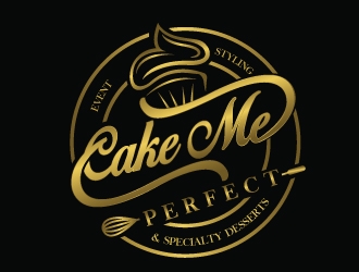 Cake Me Perfect - event styling & specialty desserts logo design by Upoops