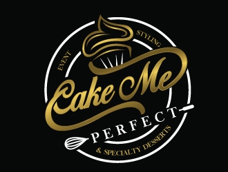 Cake Me Perfect - event styling & specialty desserts logo design by Upoops