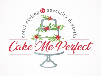 Cake Me Perfect - event styling & specialty desserts logo design by Aadisign