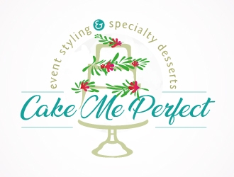 Cake Me Perfect - event styling & specialty desserts logo design by Aadisign