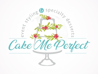 Cake Me Perfect - event styling & specialty desserts logo design by Aadisign