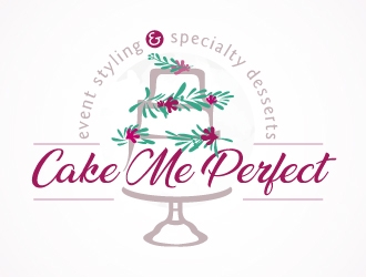 Cake Me Perfect - event styling & specialty desserts logo design by Aadisign