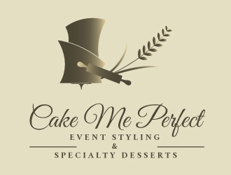 Cake Me Perfect - event styling & specialty desserts logo design by savvyartstudio