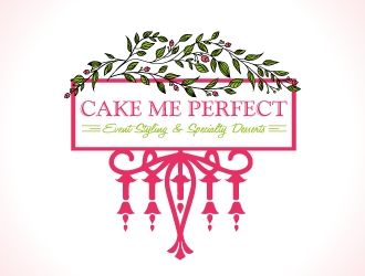 Cake Me Perfect - event styling & specialty desserts logo design by Aadisign