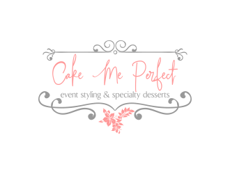 Cake Me Perfect - event styling & specialty desserts logo design by ROSHTEIN