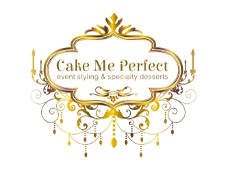 Cake Me Perfect - event styling & specialty desserts logo design by aladi