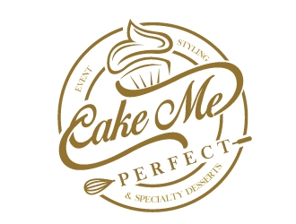 Cake Me Perfect - event styling & specialty desserts logo design by Upoops