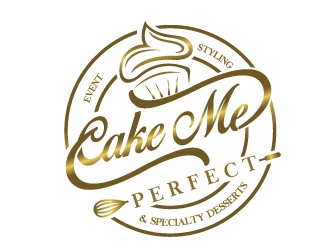 Cake Me Perfect - event styling & specialty desserts logo design by Upoops