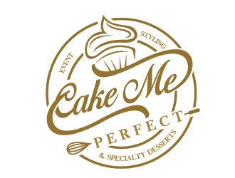 Cake Me Perfect - event styling & specialty desserts logo design by Upoops