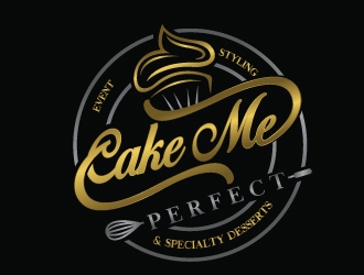 Cake Me Perfect - event styling & specialty desserts logo design by Upoops