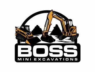 Boss Mini Excavations Logo Design 48hourslogo Com