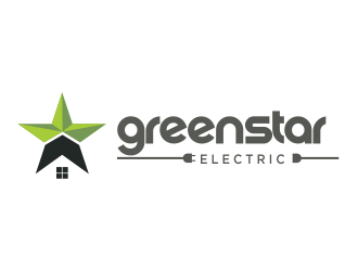 Green Star Electric logo design by evdesign