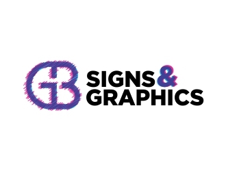 GB Signs & Graphics logo design by superbrand