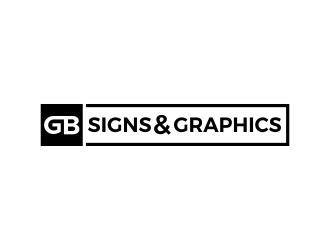 GB Signs & Graphics logo design by superbrand