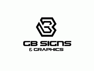 GB Signs & Graphics logo design by DonyDesign