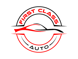 First Class Auto logo design by BrightARTS