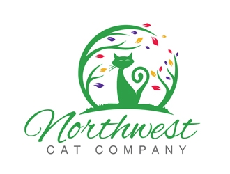 Northwest Cat Company logo design by Roma