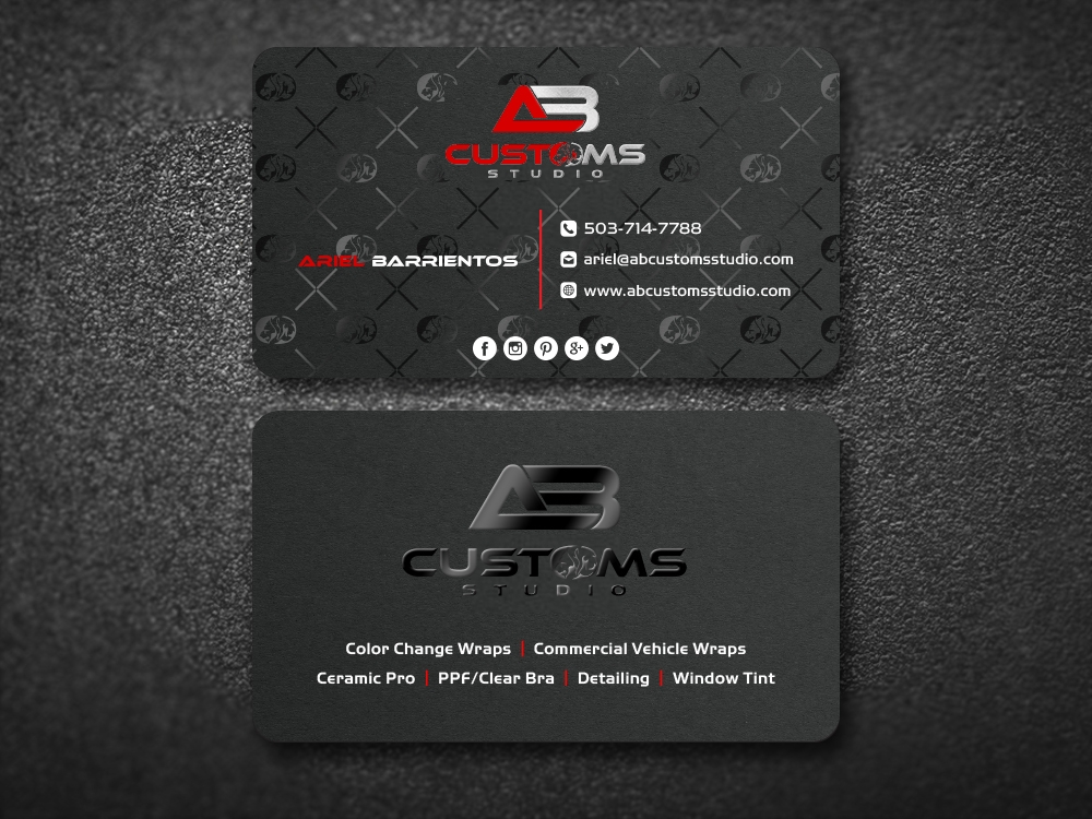 AB Customs Studio logo design by corneldesign77