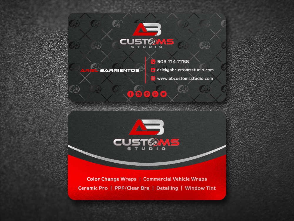 AB Customs Studio logo design by corneldesign77