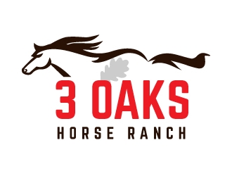 3 Oaks Horse Ranch logo design by Suvendu