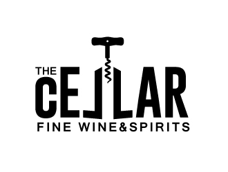 The Cellar  fine wine&spirits  logo design by nexgen