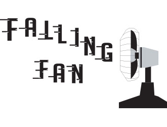 Falling Fan logo design by not2shabby