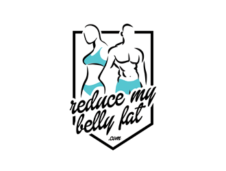 reduce my belly fat.com logo design by logolady