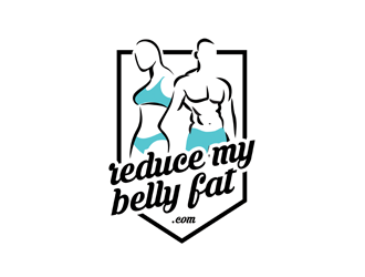 reduce my belly fat.com logo design by logolady