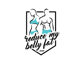 reduce my belly fat.com logo design by logolady