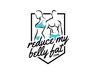 reduce my belly fat.com logo design by logolady