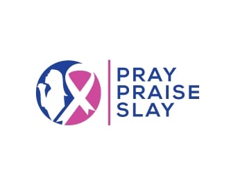 Pray Praise Slay logo design by Foxcody